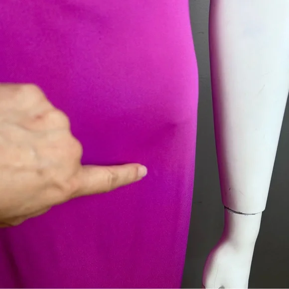 Nicole Miller dress slip size 6 pink fuscia longline drape wedding bridal - Picture 12 of 12